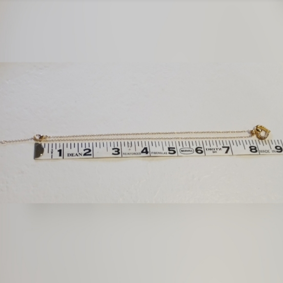 Gold Heart Pendant/Earring CZ Set - Picture 5 of 5